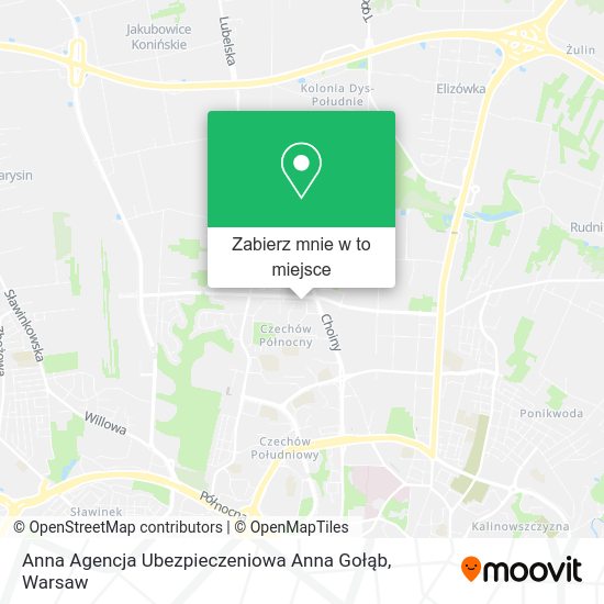 Mapa Anna Agencja Ubezpieczeniowa Anna Gołąb