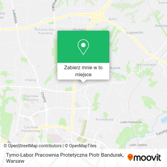 Mapa Tymo-Labor Pracownia Protetyczna Piotr Bandurak