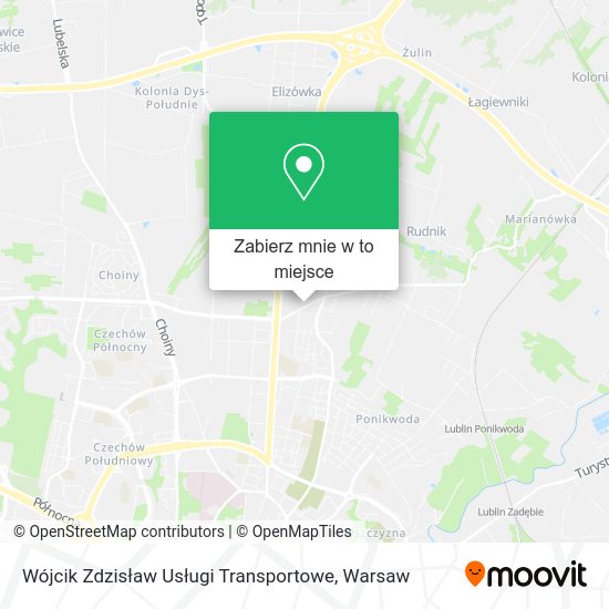 Mapa Wójcik Zdzisław Usługi Transportowe