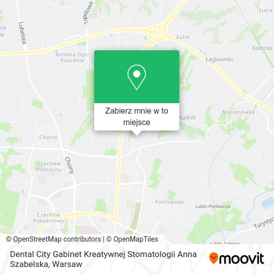 Mapa Dental City Gabinet Kreatywnej Stomatologii Anna Szabelska