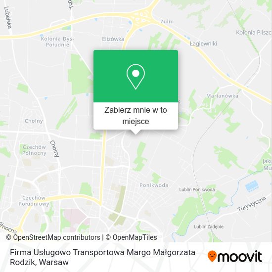 Mapa Firma Usługowo Transportowa Margo Małgorzata Rodzik