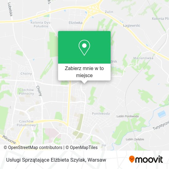 Mapa Usługi Sprzątające Elżbieta Szylak