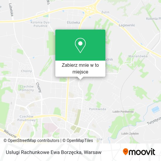 Mapa Usługi Rachunkowe Ewa Borzęcka