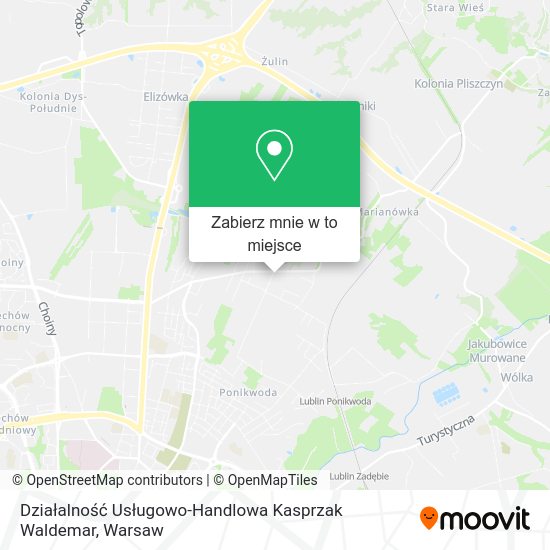 Mapa Działalność Usługowo-Handlowa Kasprzak Waldemar