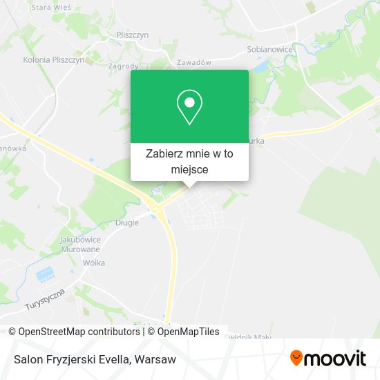 Mapa Salon Fryzjerski Evella