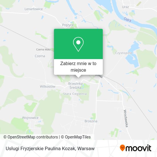 Mapa Usługi Fryzjerskie Paulina Kozak