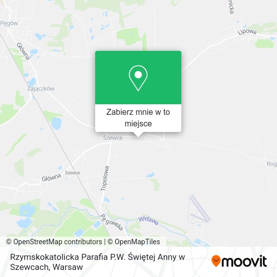 Mapa Rzymskokatolicka Parafia P.W. Świętej Anny w Szewcach