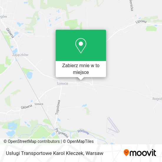 Mapa Usługi Transportowe Karol Kłeczek