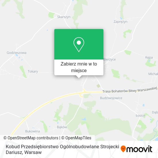 Mapa Kobud Przedsiębiorstwo Ogólnobudowlane Strojecki Dariusz