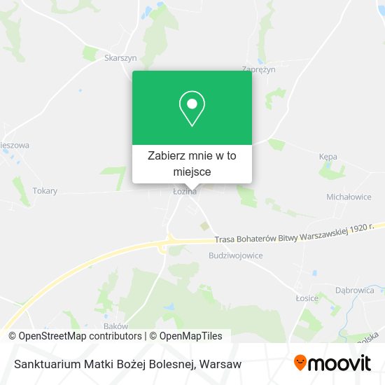 Mapa Sanktuarium Matki Bożej Bolesnej