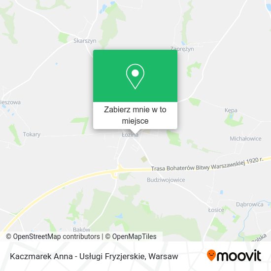 Mapa Kaczmarek Anna - Usługi Fryzjerskie