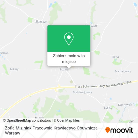 Mapa Zofia Miziniak Pracownia Krawiectwo Obuwnicza