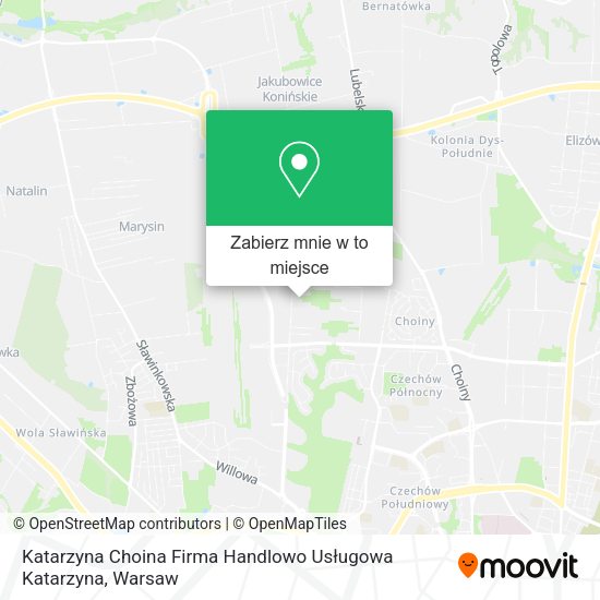 Mapa Katarzyna Choina Firma Handlowo Usługowa Katarzyna