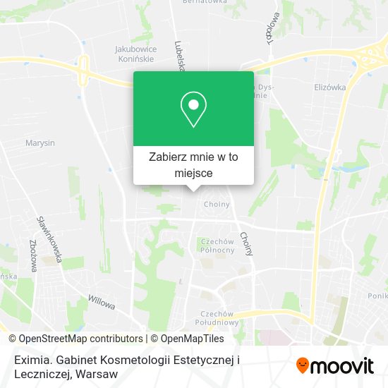 Mapa Eximia. Gabinet Kosmetologii Estetycznej i Leczniczej