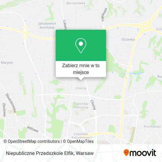 Mapa Niepubliczne Przedszkole Elfik