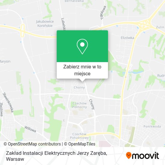 Mapa Zakład Instalacji Elektrycznych Jerzy Zaręba