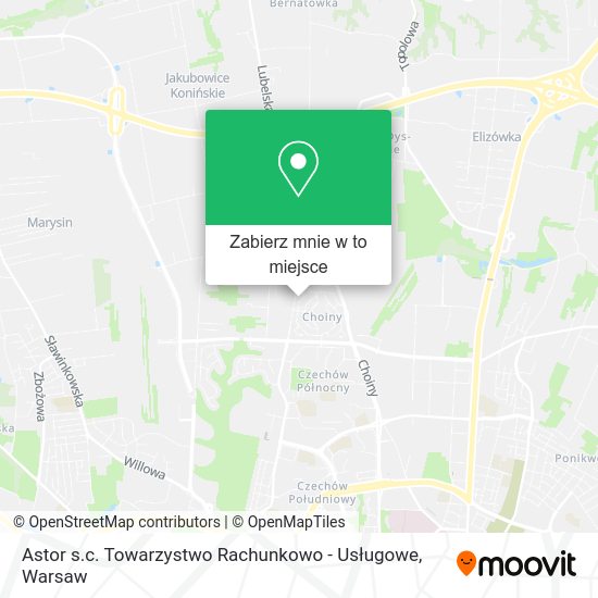 Mapa Astor s.c. Towarzystwo Rachunkowo - Usługowe