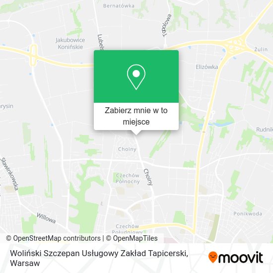 Mapa Woliński Szczepan Usługowy Zakład Tapicerski