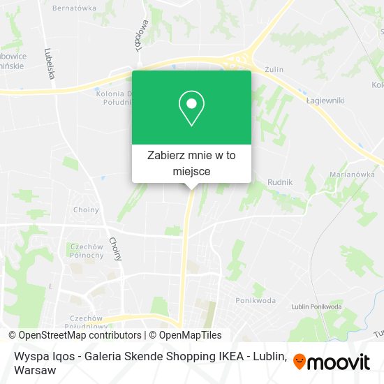 Mapa Wyspa Iqos - Galeria Skende Shopping IKEA - Lublin