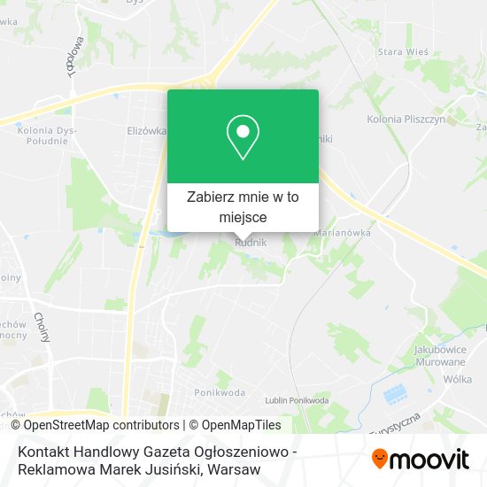 Mapa Kontakt Handlowy Gazeta Ogłoszeniowo - Reklamowa Marek Jusiński