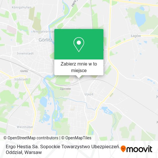 Mapa Ergo Hestia Sa. Sopockie Towarzystwo Ubezpieczeń. Oddział