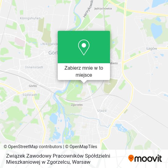 Mapa Związek Zawodowy Pracowników Spółdzielni Mieszkaniowej w Zgorzelcu