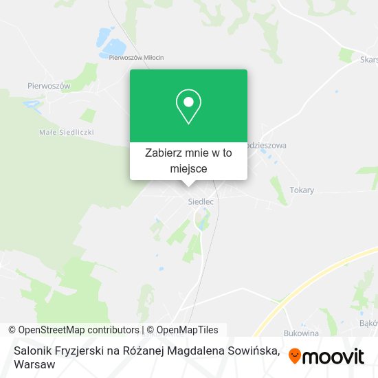 Mapa Salonik Fryzjerski na Różanej Magdalena Sowińska