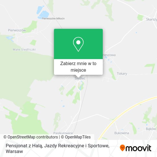 Mapa Pensjonat z Halą, Jazdy Rekreacyjne i Sportowe