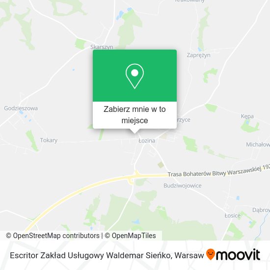 Mapa Escritor Zakład Usługowy Waldemar Sieńko