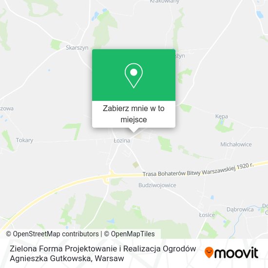 Mapa Zielona Forma Projektowanie i Realizacja Ogrodów Agnieszka Gutkowska