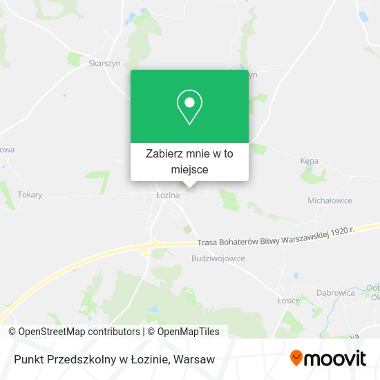 Mapa Punkt Przedszkolny w Łozinie