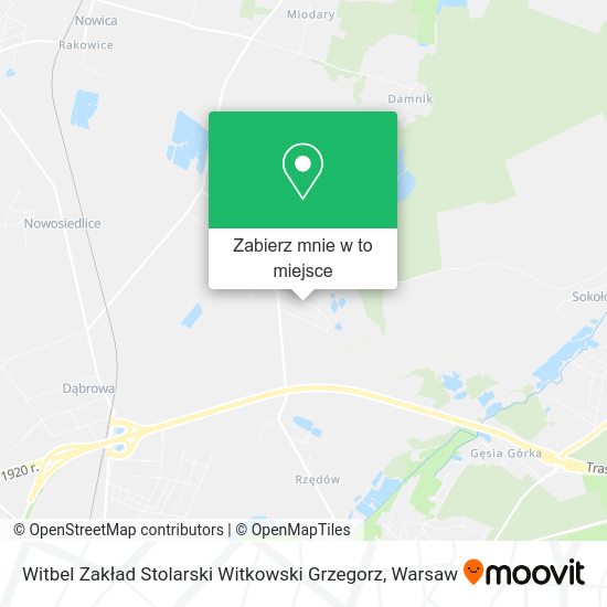 Mapa Witbel Zakład Stolarski Witkowski Grzegorz