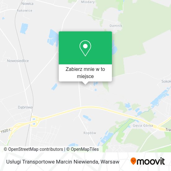 Mapa Usługi Transportowe Marcin Niewienda