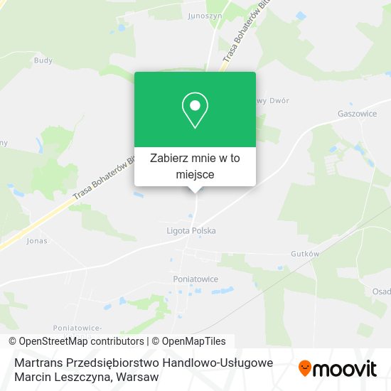 Mapa Martrans Przedsiębiorstwo Handlowo-Usługowe Marcin Leszczyna