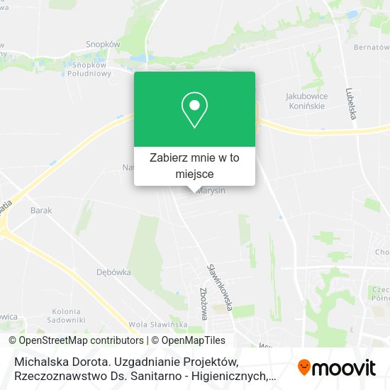 Mapa Michalska Dorota. Uzgadnianie Projektów, Rzeczoznawstwo Ds. Sanitarno - Higienicznych