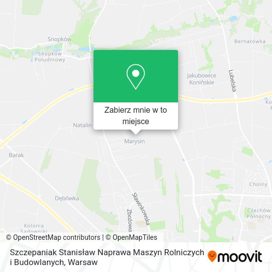 Mapa Szczepaniak Stanisław Naprawa Maszyn Rolniczych i Budowlanych