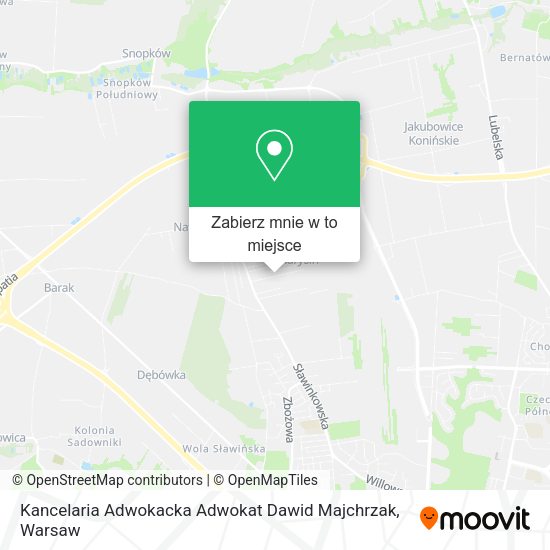 Mapa Kancelaria Adwokacka Adwokat Dawid Majchrzak