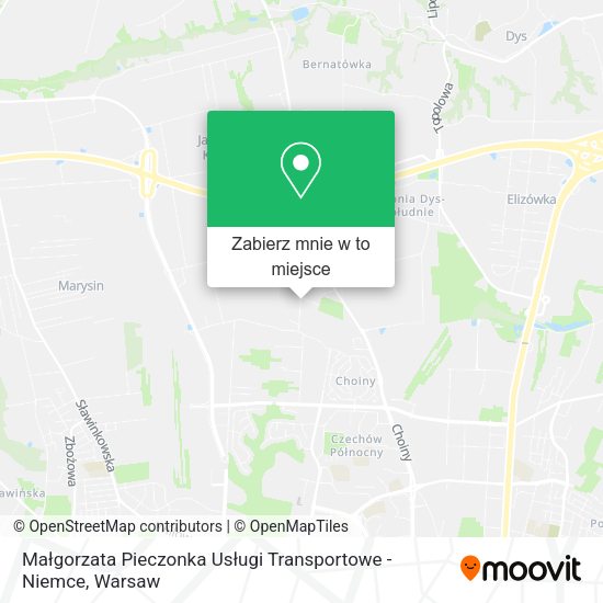 Mapa Małgorzata Pieczonka Usługi Transportowe - Niemce