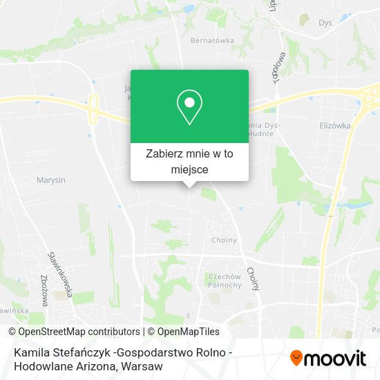 Mapa Kamila Stefańczyk -Gospodarstwo Rolno - Hodowlane Arizona