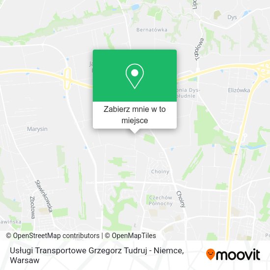 Mapa Usługi Transportowe Grzegorz Tudruj - Niemce