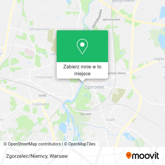 Mapa Zgorzelec/Niemcy