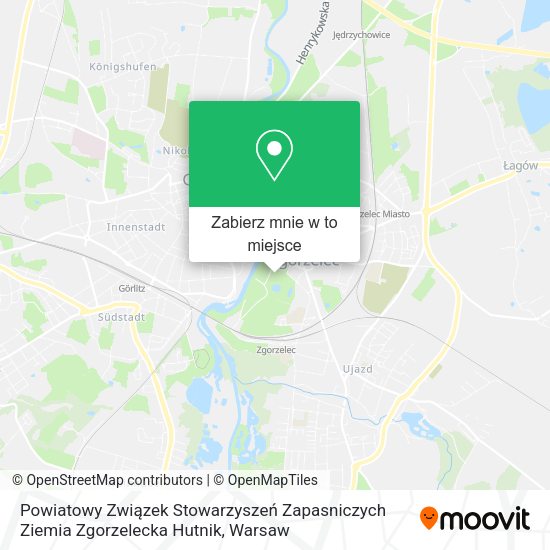 Mapa Powiatowy Związek Stowarzyszeń Zapasniczych Ziemia Zgorzelecka Hutnik