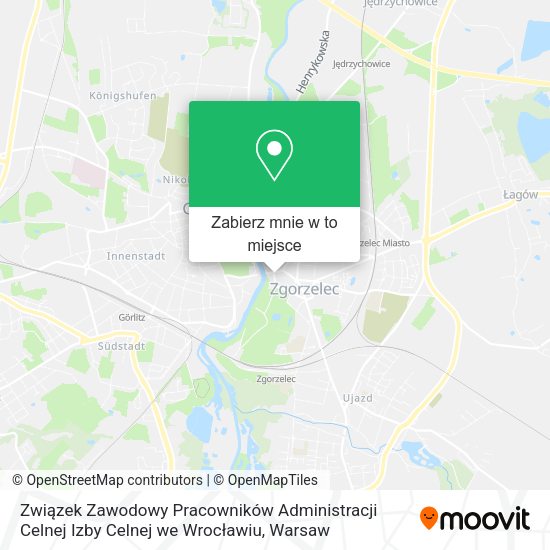 Mapa Związek Zawodowy Pracowników Administracji Celnej Izby Celnej we Wrocławiu