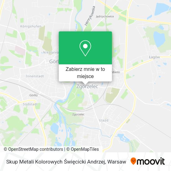 Mapa Skup Metali Kolorowych Święcicki Andrzej