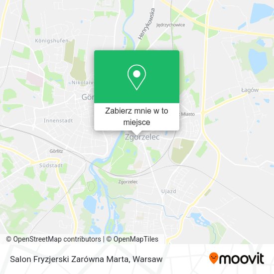 Mapa Salon Fryzjerski Zarówna Marta