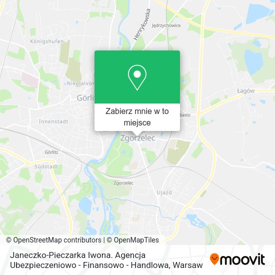 Mapa Janeczko-Pieczarka Iwona. Agencja Ubezpieczeniowo - Finansowo - Handlowa