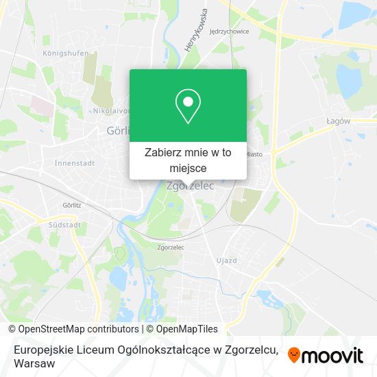 Mapa Europejskie Liceum Ogólnokształcące w Zgorzelcu