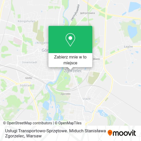 Mapa Usługi Transportowo-Sprzętowe. Miduch Stanisława Zgorzelec