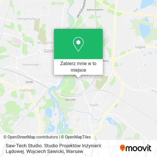 Mapa Saw-Tech Studio. Studio Projektów Inżynierii Lądowej. Wojciech Sawicki