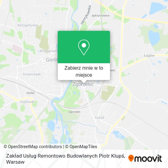 Mapa Zakład Usług Remontowo Budowlanych Piotr Klupś
